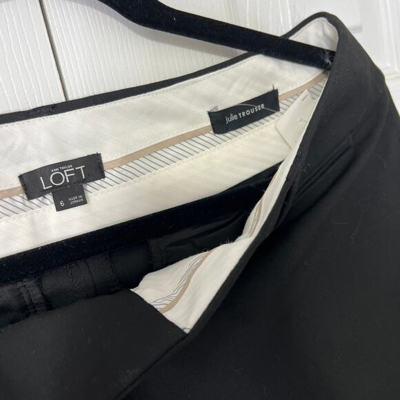 Loft Julie Trousers wide Leg Black pants Sz 6 - Picture 15 of 15